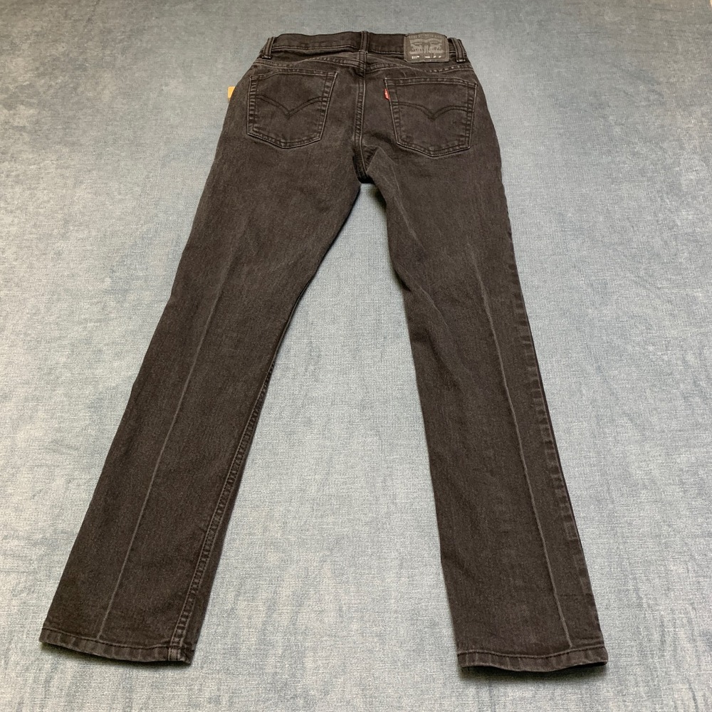 Levi's 511 Slim Skinny Jeans Womens 14R Black Denim Cotton Medium Wash 5-Pockets